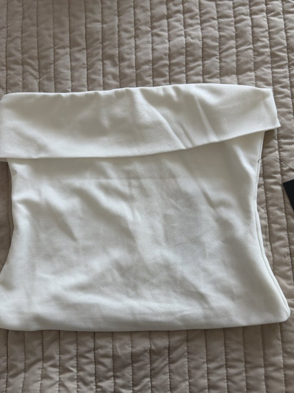 NWT Lulus Strapless Foldover Tube Top White